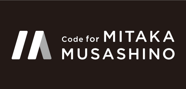 Code for Mitaka / Musashinoロゴ 汎用ビジュアル・白文字黒背景